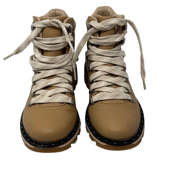 Sorel Lennox Hiker Boots Women’s 7 Honest Beige Waterproof Leather Suede - Picture 3 of 11
